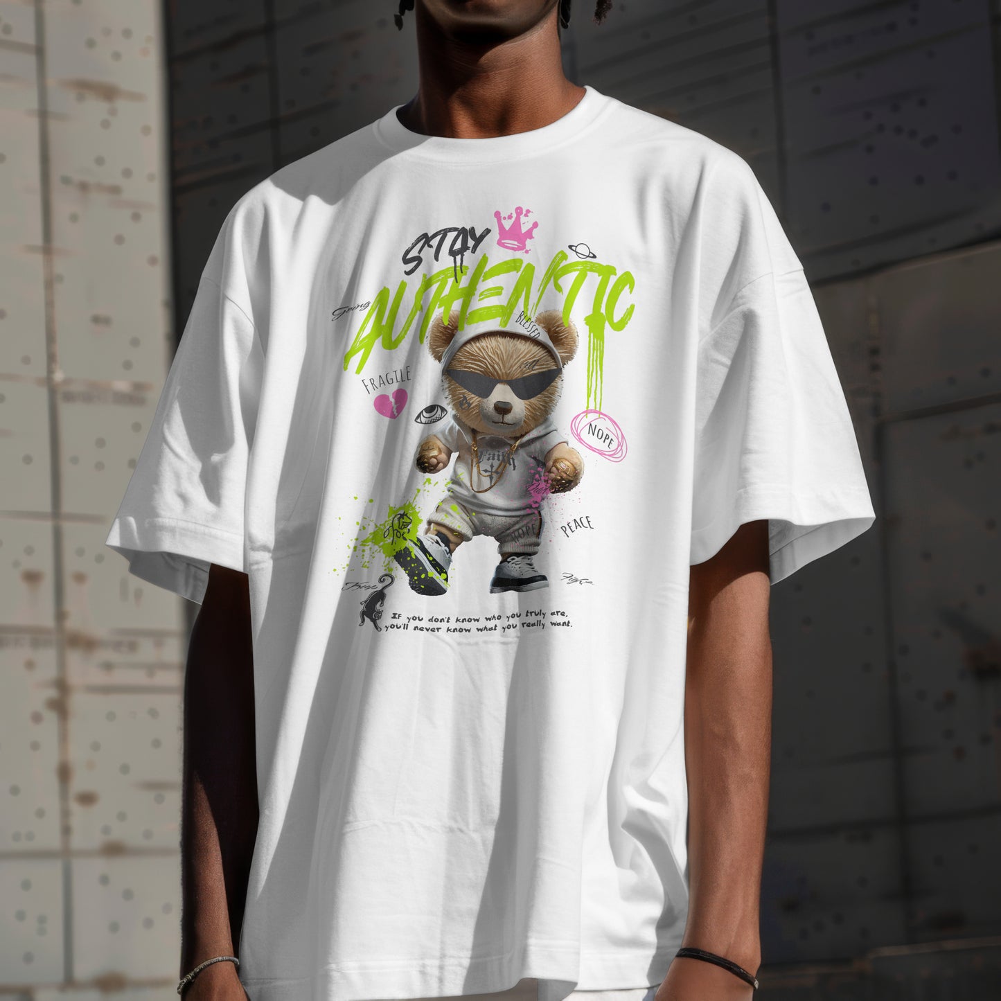 Cotton T-Shirt with Vibrant Graphic Print