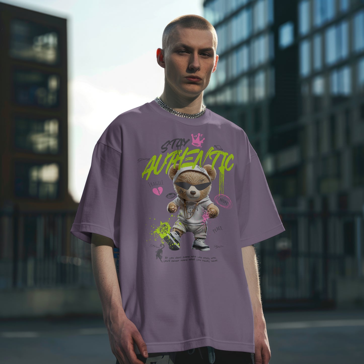 Cotton T-Shirt with Vibrant Graphic Print