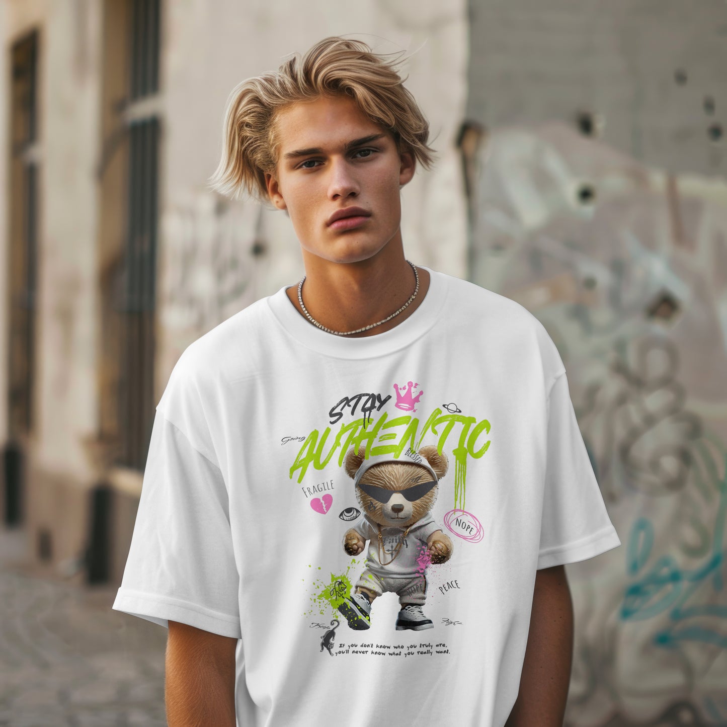 Cotton T-Shirt with Vibrant Graphic Print
