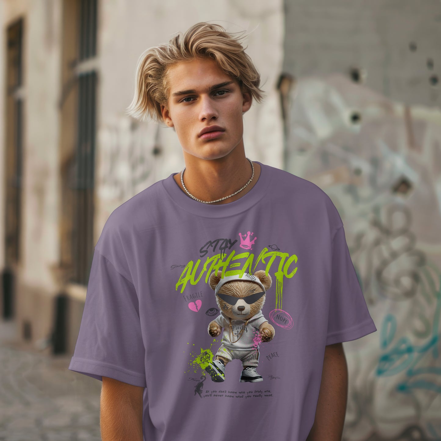 Cotton T-Shirt with Vibrant Graphic Print